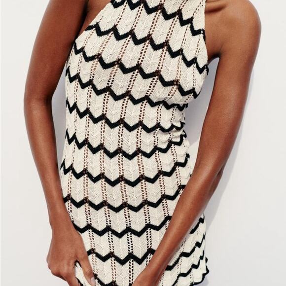 ZARA BLOGGER FAVORITE STRIPED KNIT MINI DRESS - Picture 16 of 16